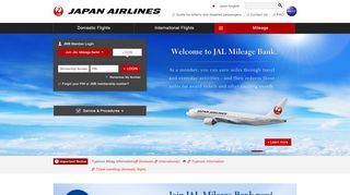 
                            4. JAL Mileage Bank - Accumulating Mileage / Redeeming Mileage