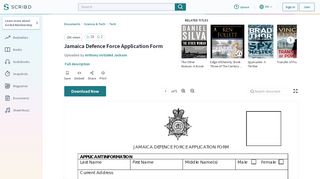 
                            6. Jamaica Defence Force Application Form | Military | Armed ...