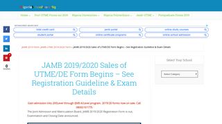 
                            6. JAMB 2019/2020 Registration Form - Procedures, Exam Date ...