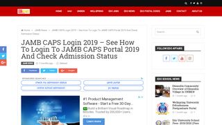 
                            8. JAMB CAPS Login 2019 - edoaffairs.com