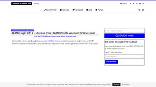 
                            3. JAMB Login 2019 – Access your JAMB Profile Account Online Now!