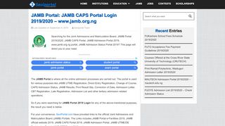 
                            7. JAMB Portal: JAMB CAPS Portal Login 2019/2020 - www.jamb.org.ng ...