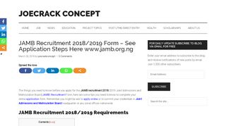 
                            7. JAMB Recruitment 2018/2019 Form - See Application Steps Here ...