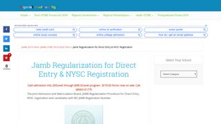 
                            9. Jamb Regularization for Direct Entry & NYSC Registration