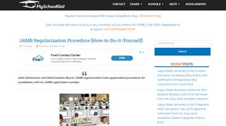 
                            3. JAMB Regularization Procedure [How-to-Do-it-Yourself] - MySchoolGist