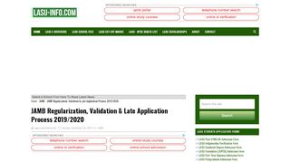 
                            6. JAMB Regularization, Validation and Late Application Process 2019 ...