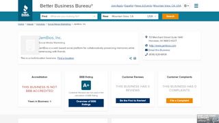 
                            9. JamBios, Inc. | Better Business Bureau® Profile