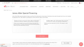 
                            4. James Allen Special Financing | JamesAllen.com