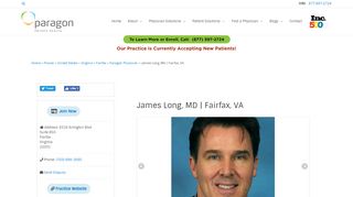 
                            1. James Long, MD | Fairfax, VA | Paragon Private Health | in Fairfax ...