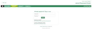 
                            5. Jamia Placement Portal - Login - Jamia Millia Islamia