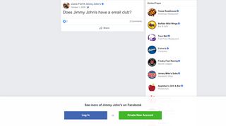 
                            7. Jamie Fish - Does Jimmy John's have a email club? …