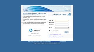 
                            11. JAMIS Software Corporation : JAMIS e-timecard Time and ...