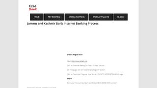 
                            8. Jammu and Kashmir Bank Net Banking Process - ezeebank.com