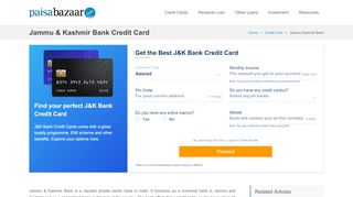 
                            8. Jammu Kashmir Bank Credit Card - Apply Online …