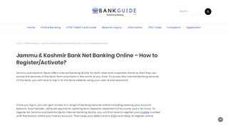 
                            9. Jammu & Kashmir Bank Net Banking Online - bankguide.co.in