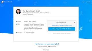 
                            4. Jan Dunkelberg's email & phone | Corporate Client Solutions ...