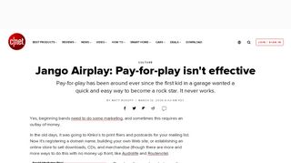 
                            10. Jango Airplay: Pay-for-play isn't effective - CNET