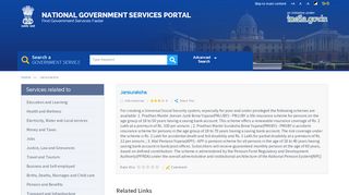 
                            4. Jansuraksha | National Government Services Portal