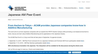 
                            3. Japanese AM Peer Event - acam.rwth-campus.com