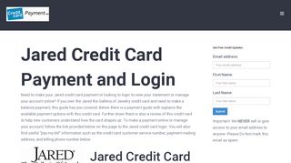 
                            9. Jared Credit Card Payment - Login - Address - Customer Service