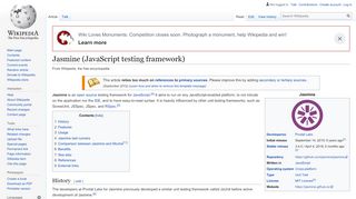 
                            8. Jasmine (JavaScript testing framework) - Wikipedia