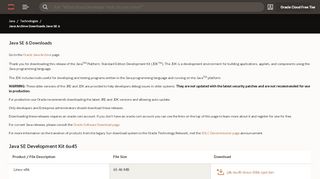 
                            4. Java Archive Downloads - Java SE 6 - Oracle