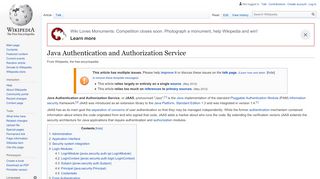 
                            1. Java Authentication and Authorization Service - Wikipedia