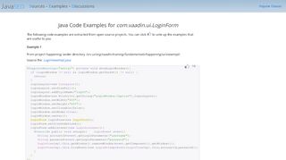 
                            5. Java Code Examples of com.vaadin.ui.LoginForm
