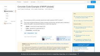 
                            5. java - Concrete Code Example of MVP - Stack Overflow