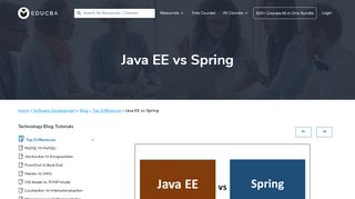 
                            9. Java EE vs Spring - Top 6 Useful Comparisons To Learn