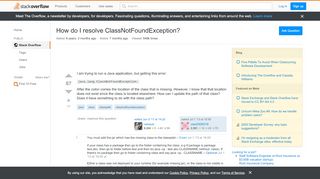 
                            9. java - How do I resolve ClassNotFoundException? - Stack ...