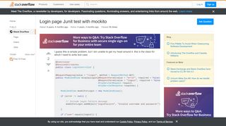 
                            6. java - Login page Junit test with mockito - Stack Overflow