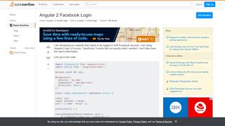
                            2. javascript - Angular 2 Facebook Login - Stack Overflow