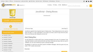 
                            9. JavaScript - Dialog Boxes
