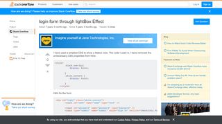 
                            1. javascript - login form through lightBox Effect - Stack Overflow