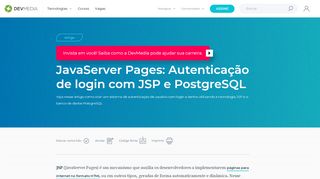 
                            1. JavaServer Pages: Autenticação de login com JSP e PostgreSQL