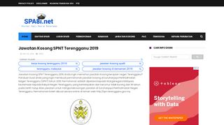 
                            4. Jawatan Kosong SPNT Terengganu 2019 - Portal SPA8i