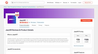 
                            4. JazzHR Reviews 2019: Details, Pricing, & Features | G2