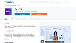 
                            5. JazzHR Reviews and Pricing - 2019 - Capterra