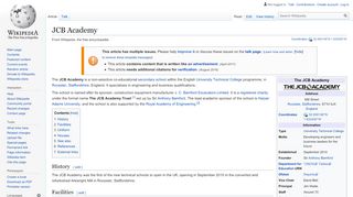 
                            9. JCB Academy - Wikipedia