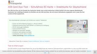 
                            8. JCB Card Duo Test - Schufafreie EC-Karte + …