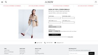 
                            2. J.Crew > Email Sign Up