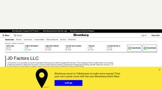 
                            5. JD Factors LLC - Company Profile and News - bloomberg.com