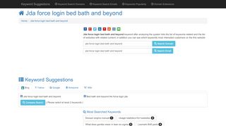 
                            7. Jda force login bed bath and beyond