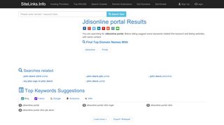 
                            8. Jdisonline portal Results For Websites Listing - SiteLinks.Info