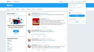 
                            4. #jdocs hashtag on Twitter