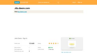 
                            5. Jdu.deere.com: John Deere - Sign In - Easy Counter