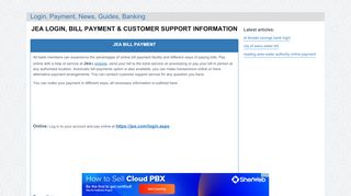 
                            7. Jea Login, Bill Payment & Customer Support Information