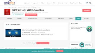 
                            8. JECRC University, Jaipur News: Result, Exam Time Table, Events ...