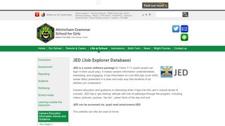 
                            7. JED (Job Explorer Database) | Altrincham Grammar School ...